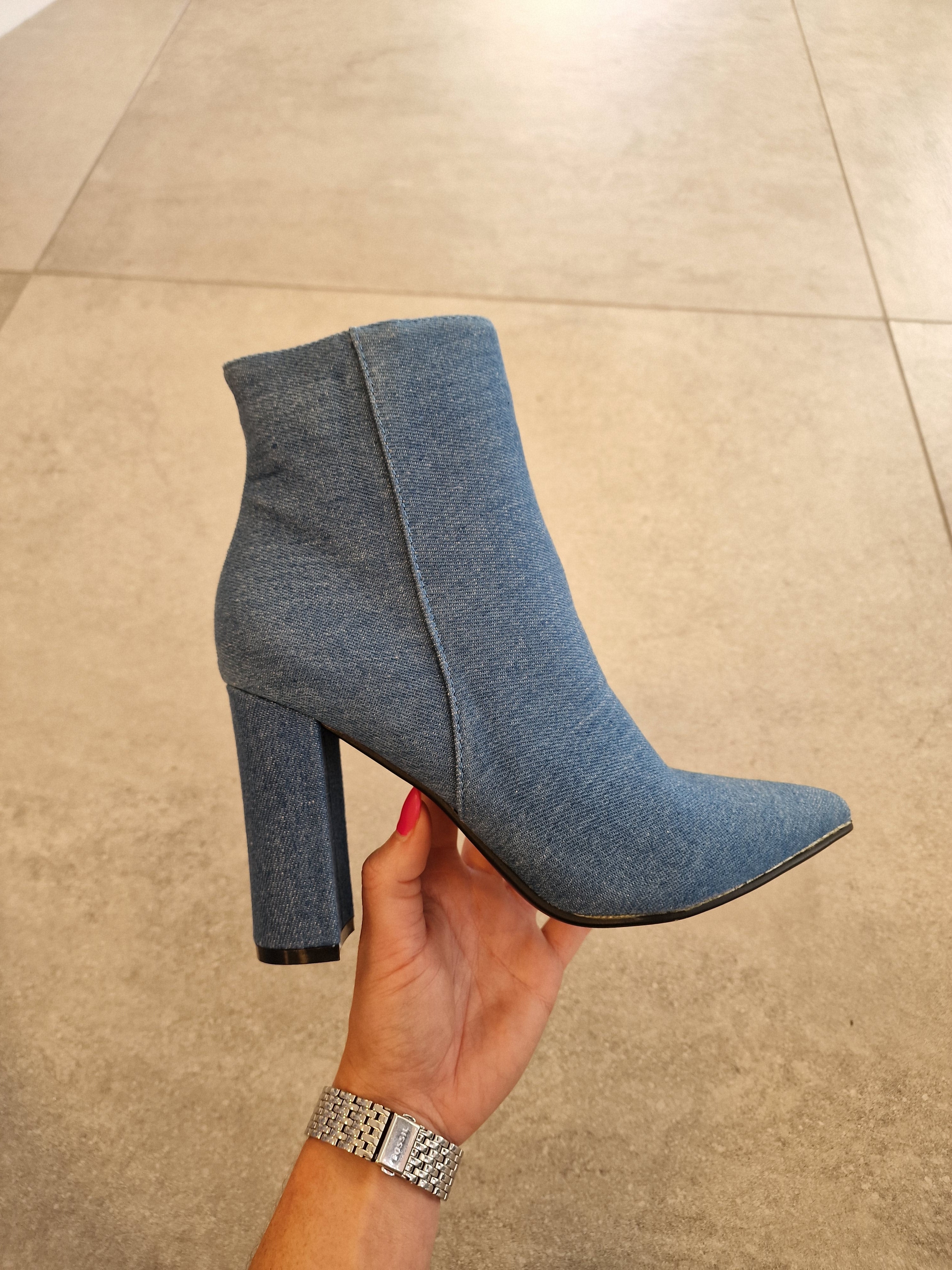Laarsje hak Spijker - Blauw
