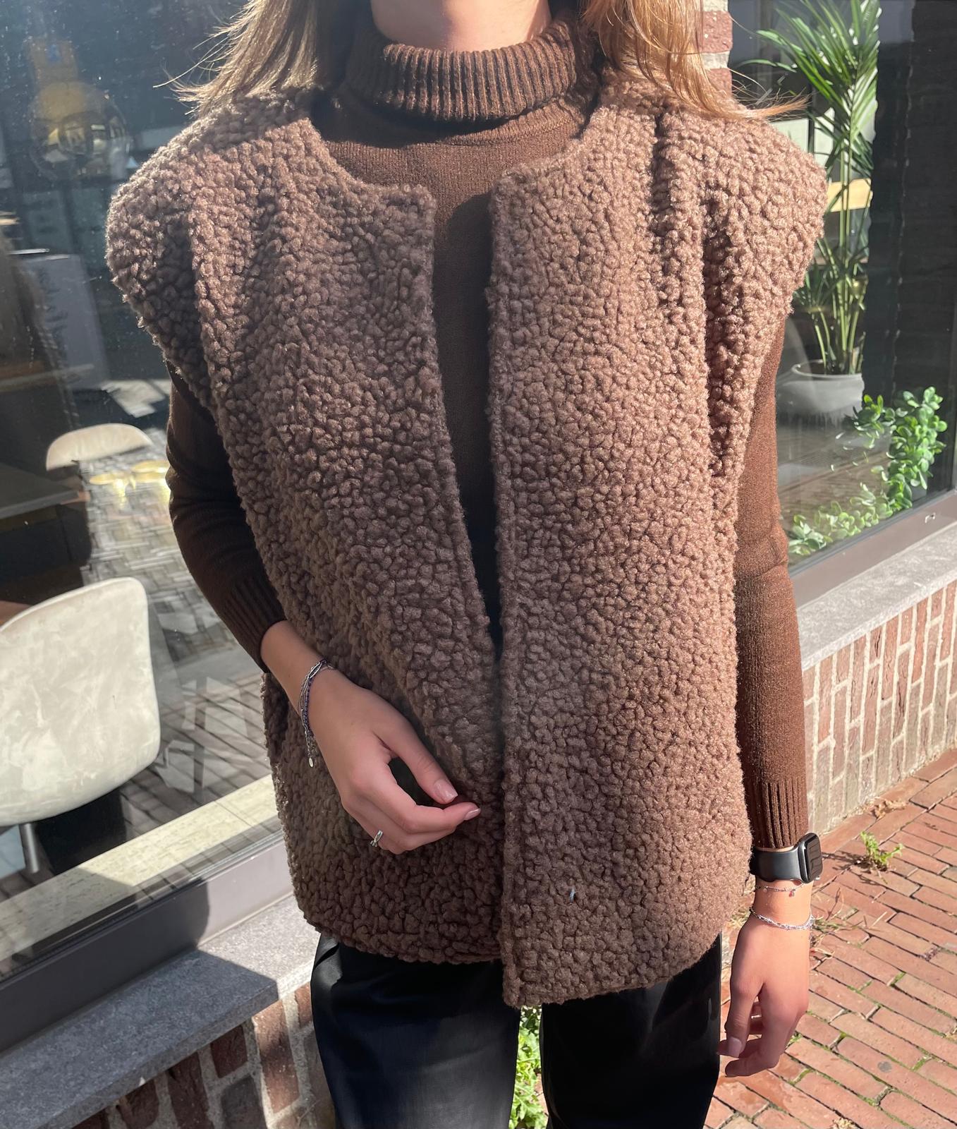 Teddy Gilet Gigi - Bruin