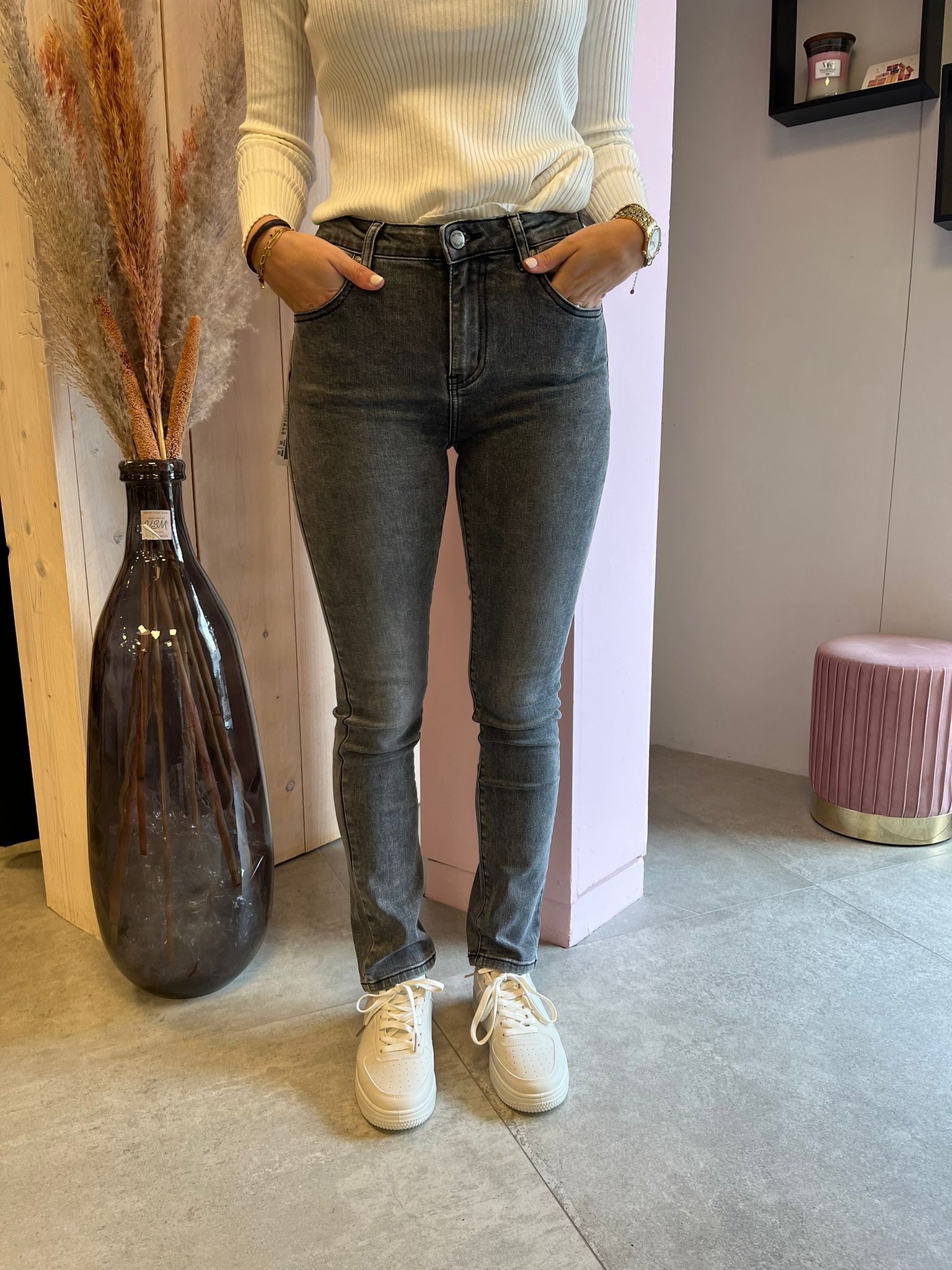 Mom Jeans Lana - Grijs