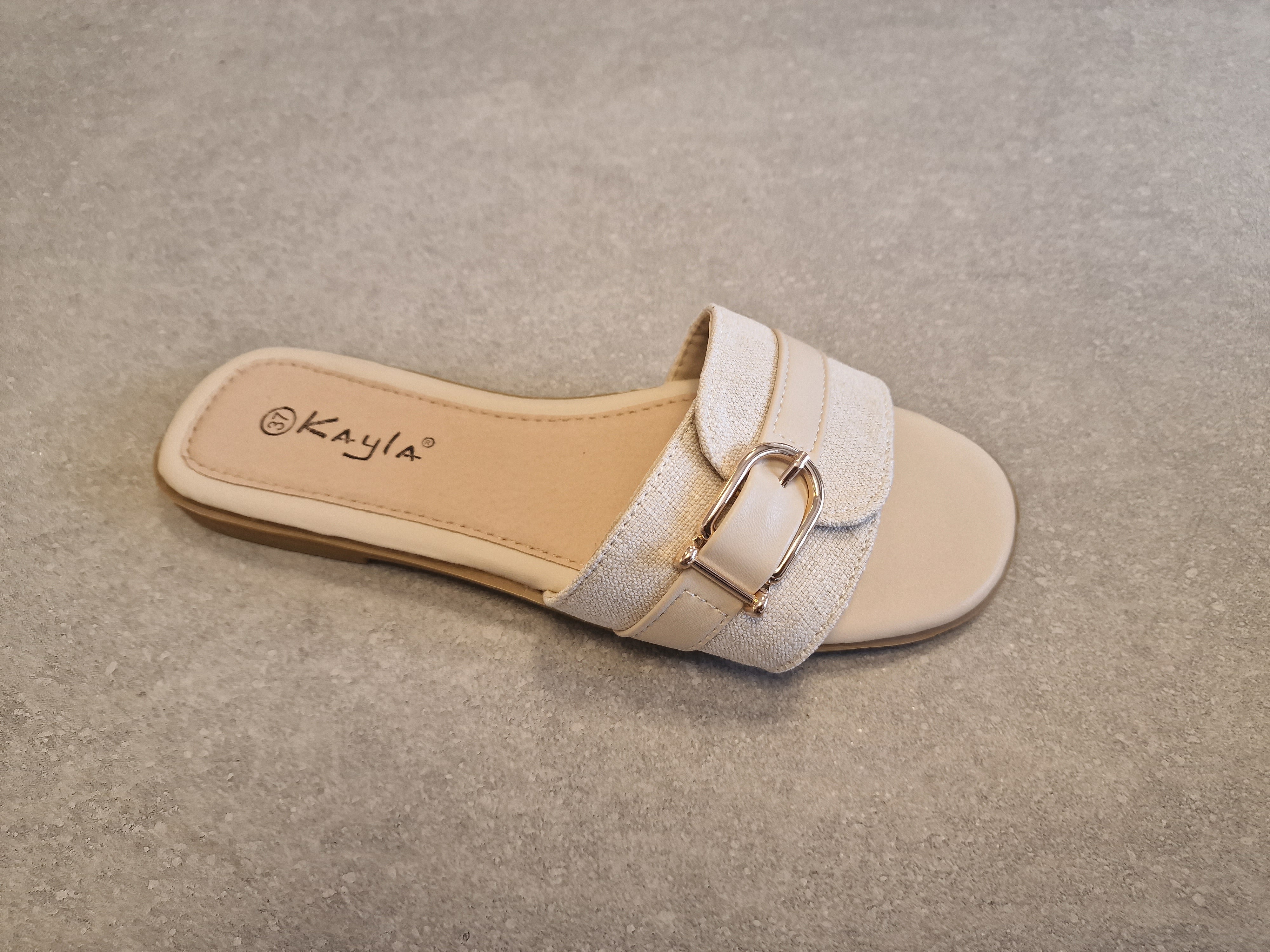 Slipper Gesp - Beige