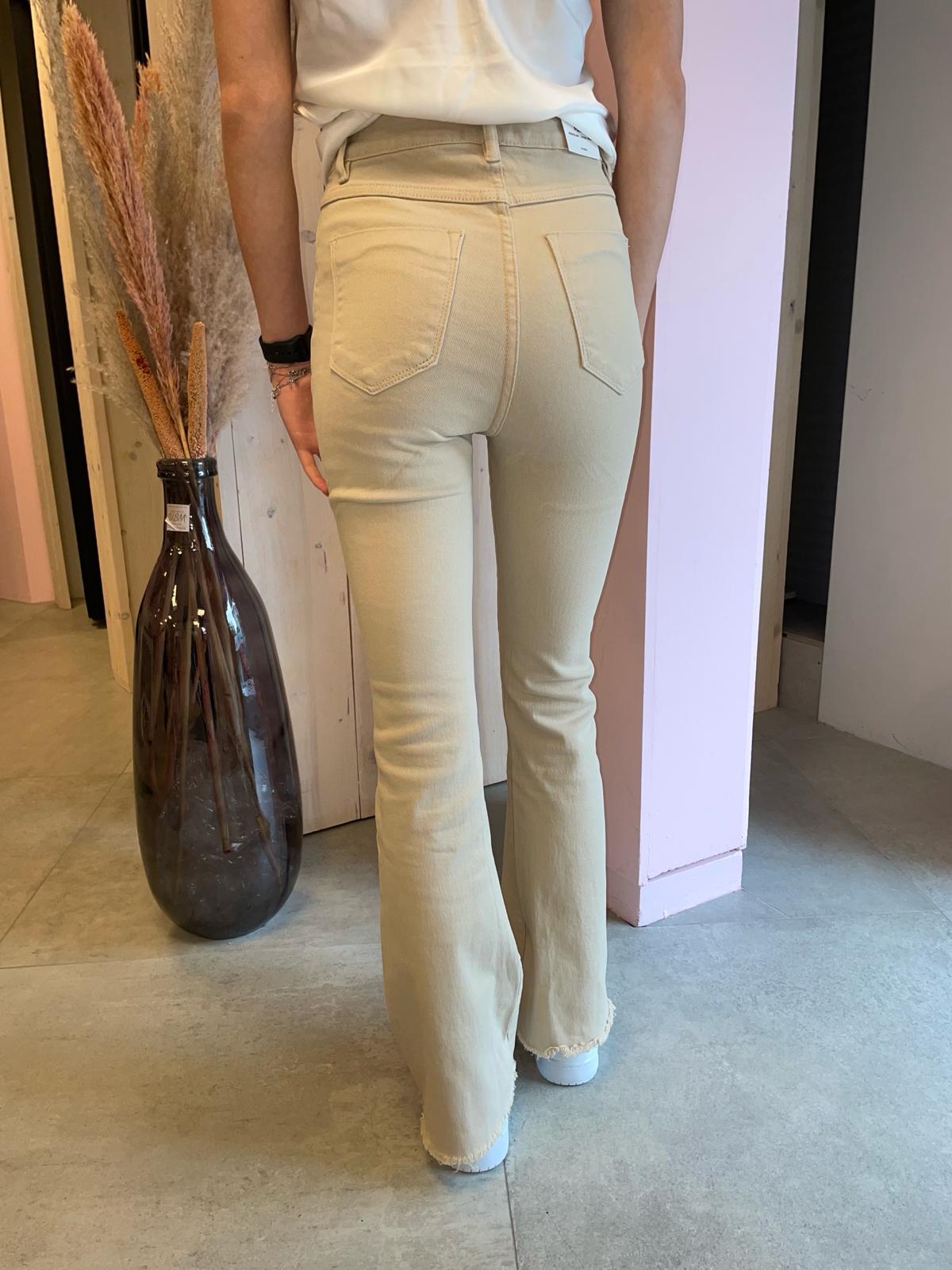 Flared Jeans - Beige