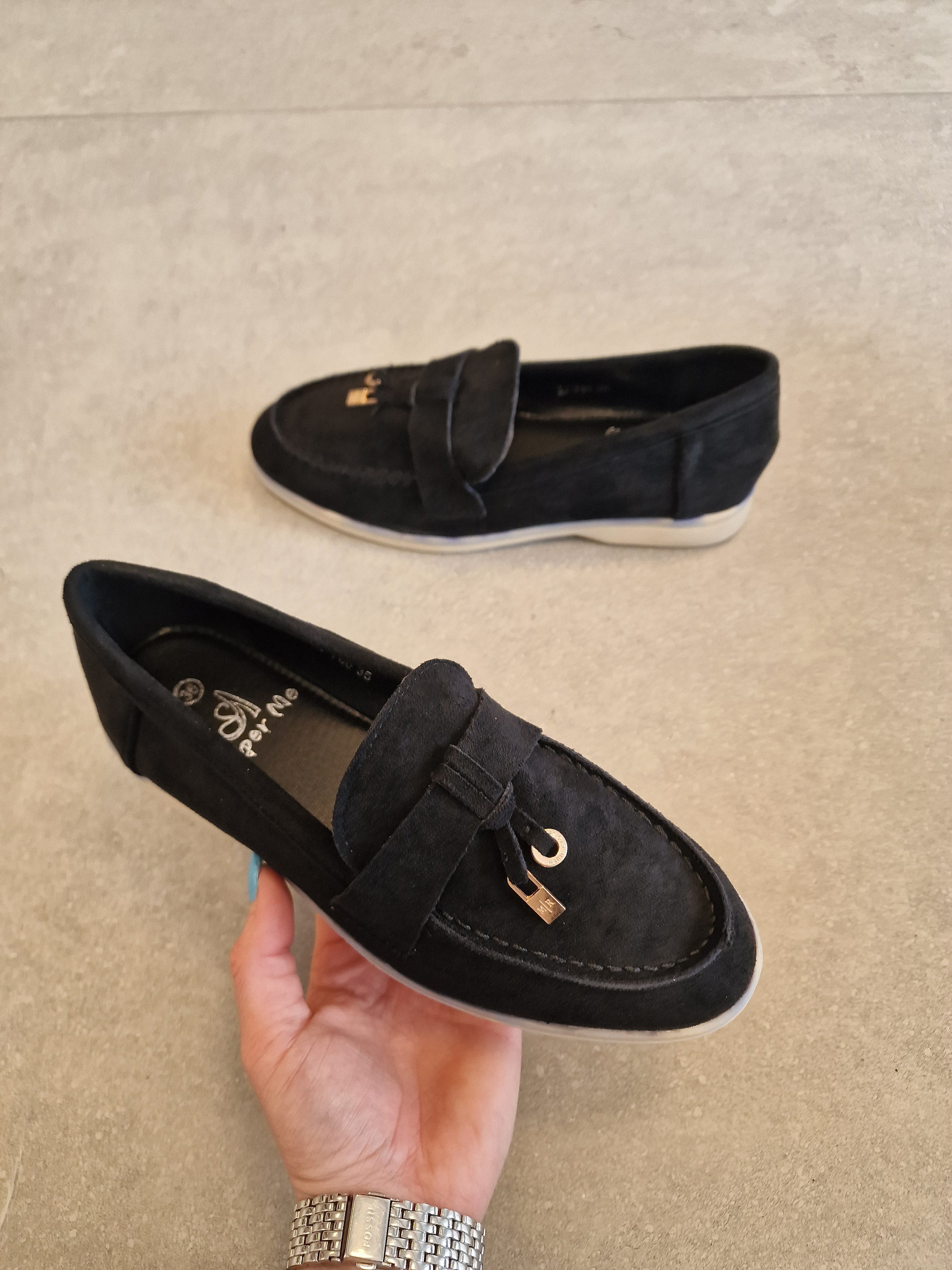 Loafer Suède Dicht - Zwart