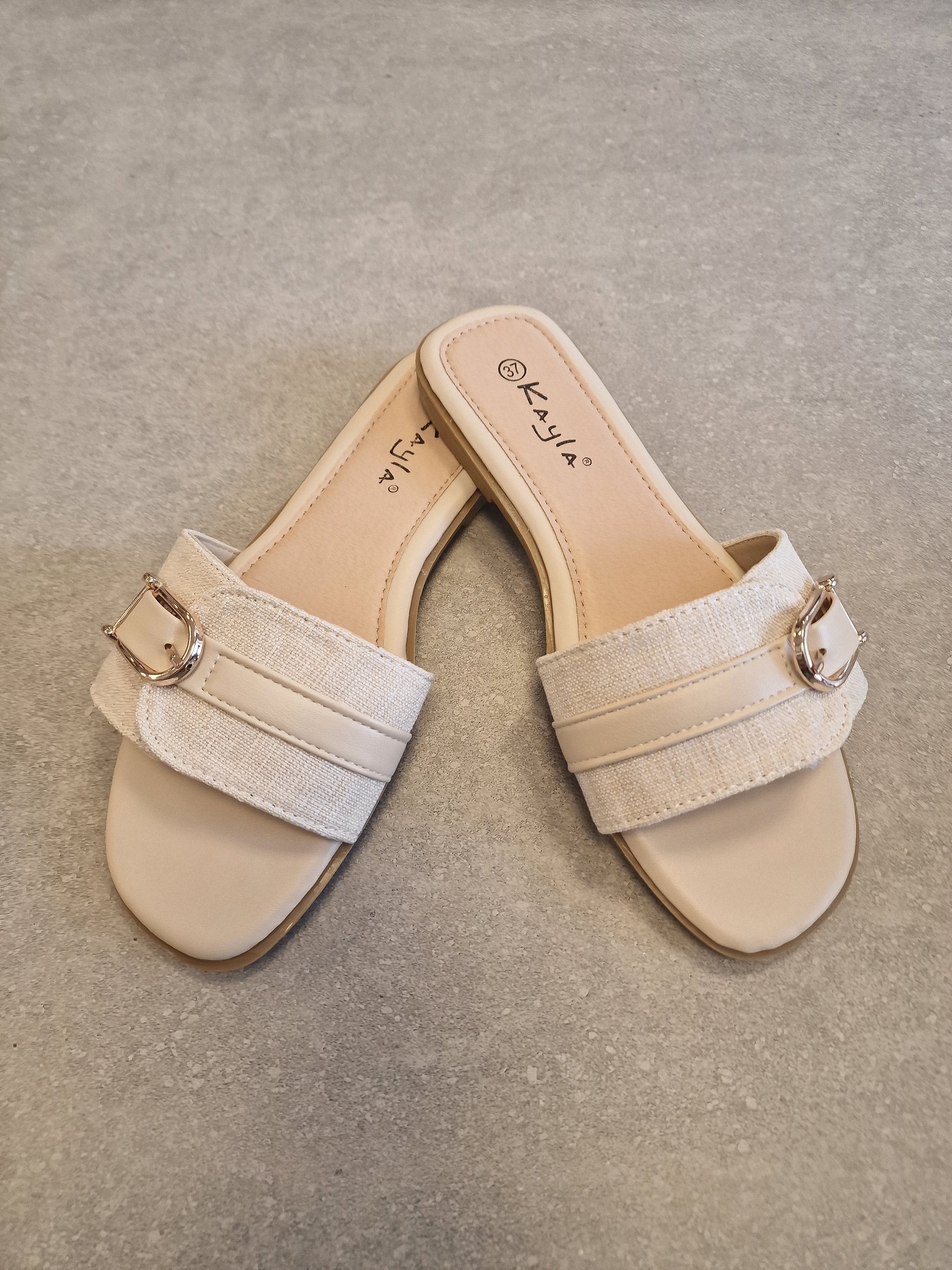 Slipper Gesp - Beige