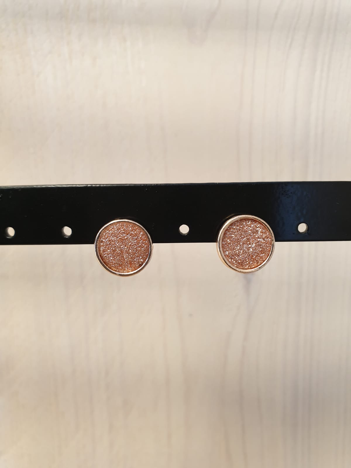 Oorbellen Plate-Round 'Rosé'