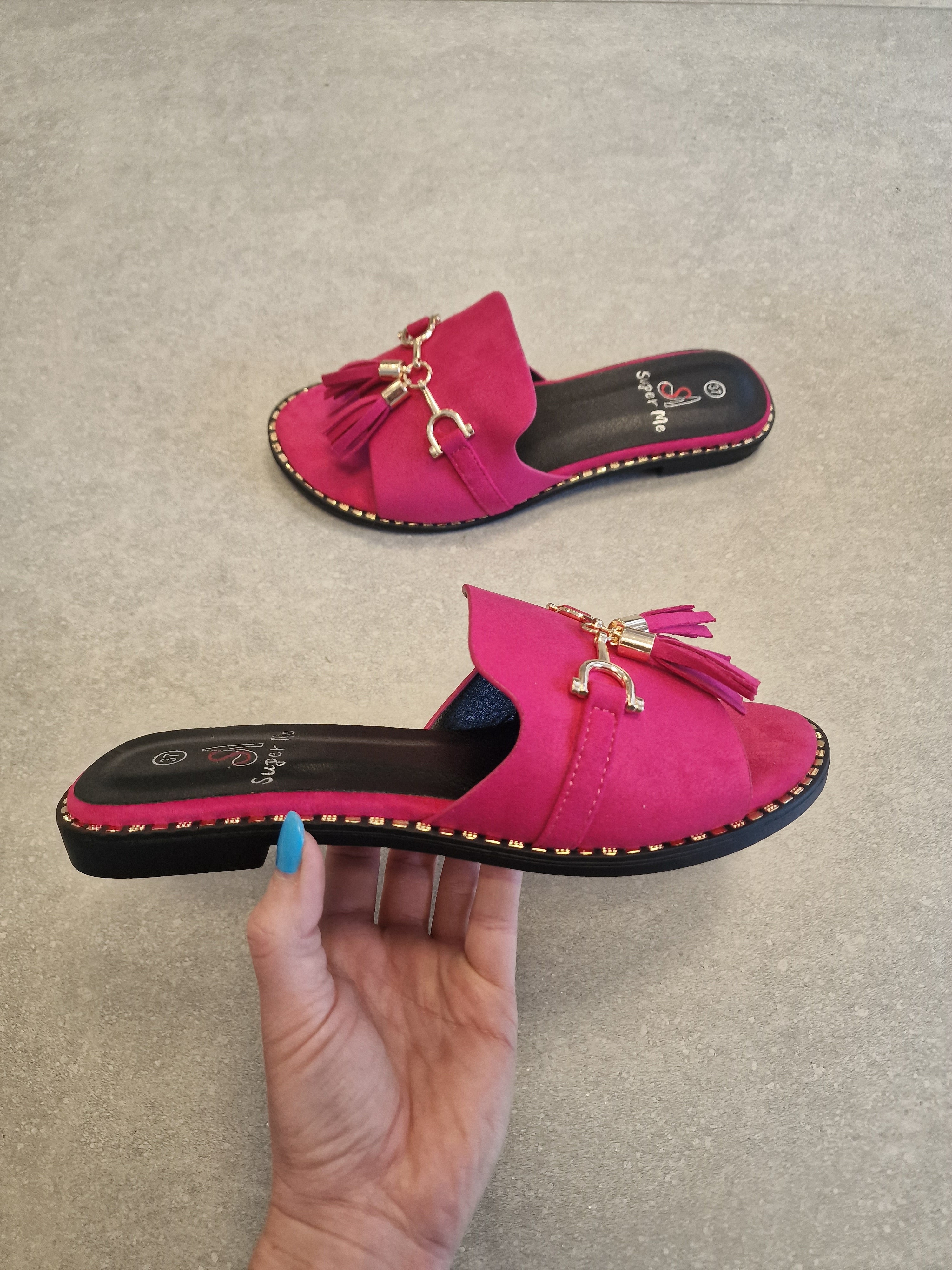 Slipper suède Idy - Fuchsia