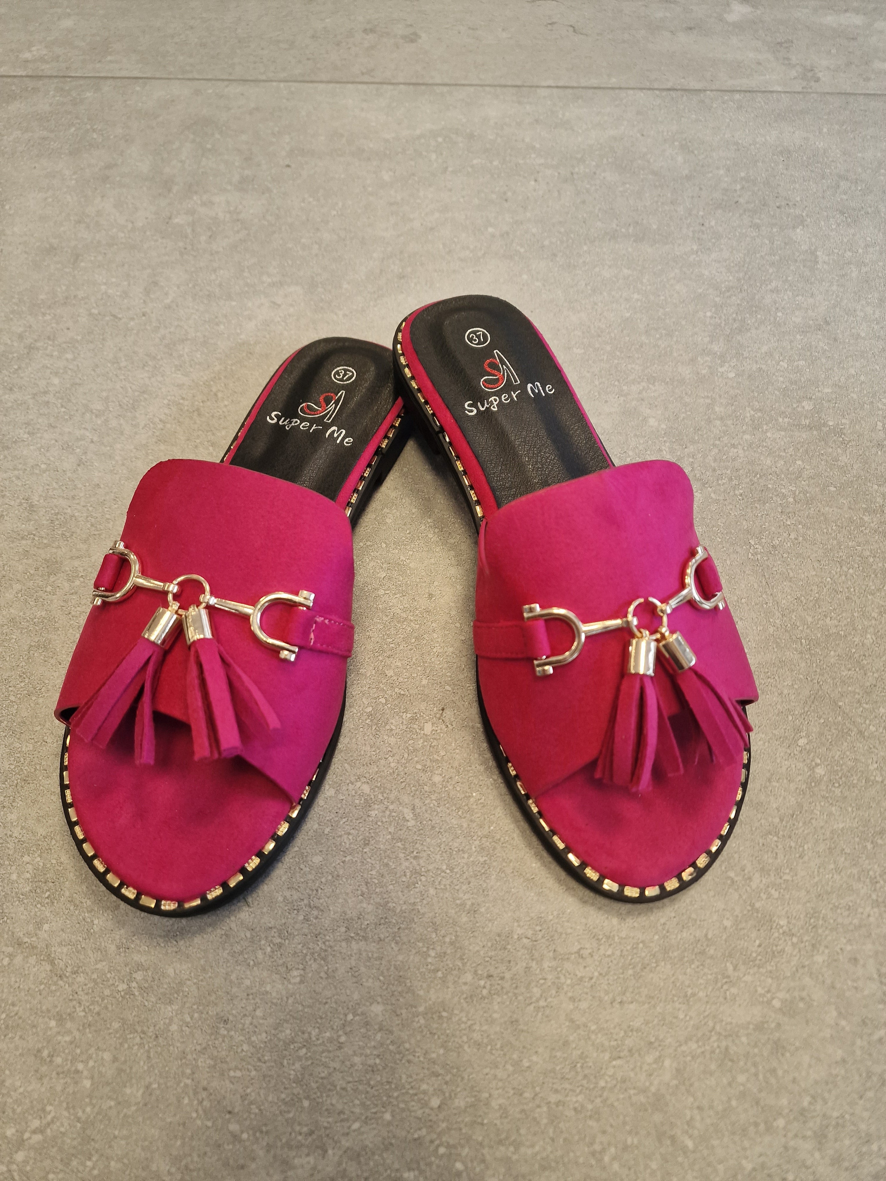 Slipper suède Idy - Fuchsia